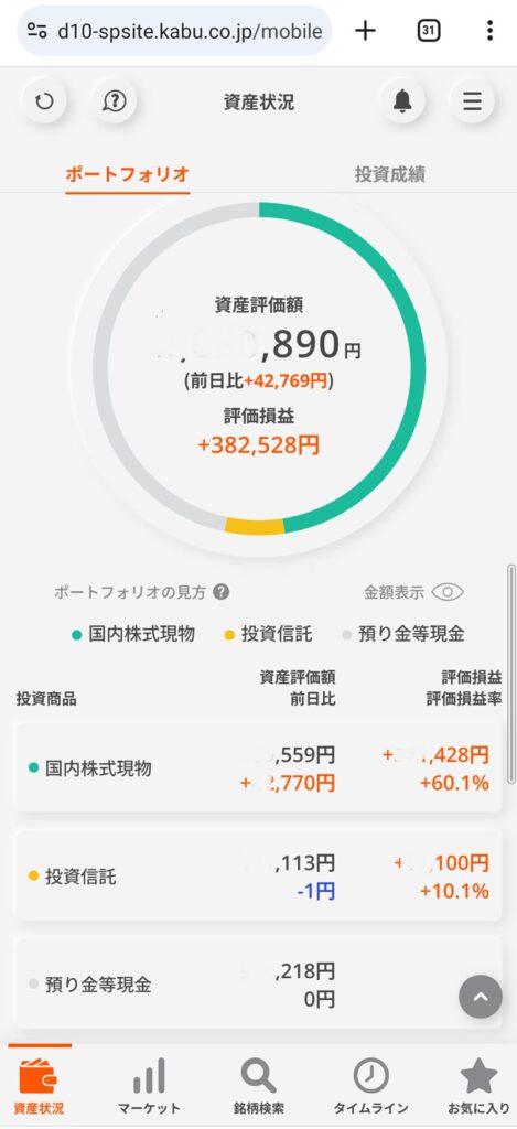 auカブコム証券　初心者　おすすめ　スマホ画面　評判　メリットデメリット　