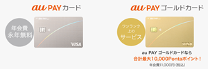 auPAYクレジットカード　一般&ゴールド